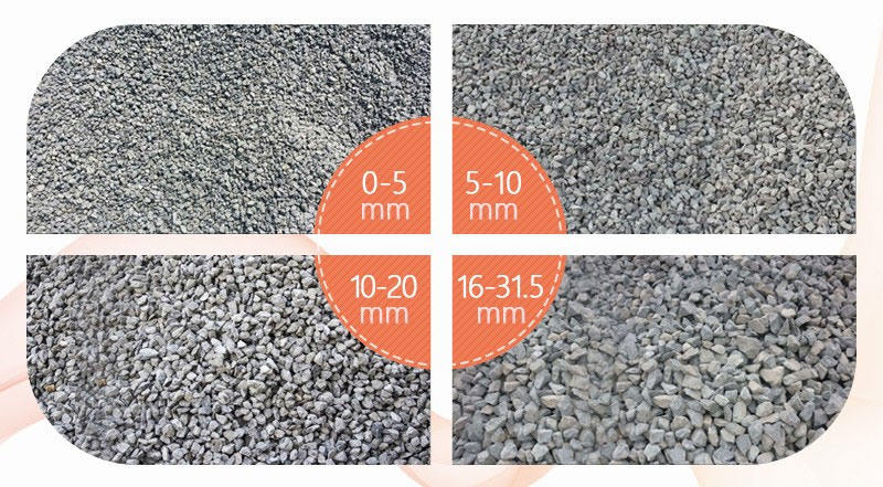 經(jīng)移動碎沙機(jī)處理得到的多種12、13、05石料