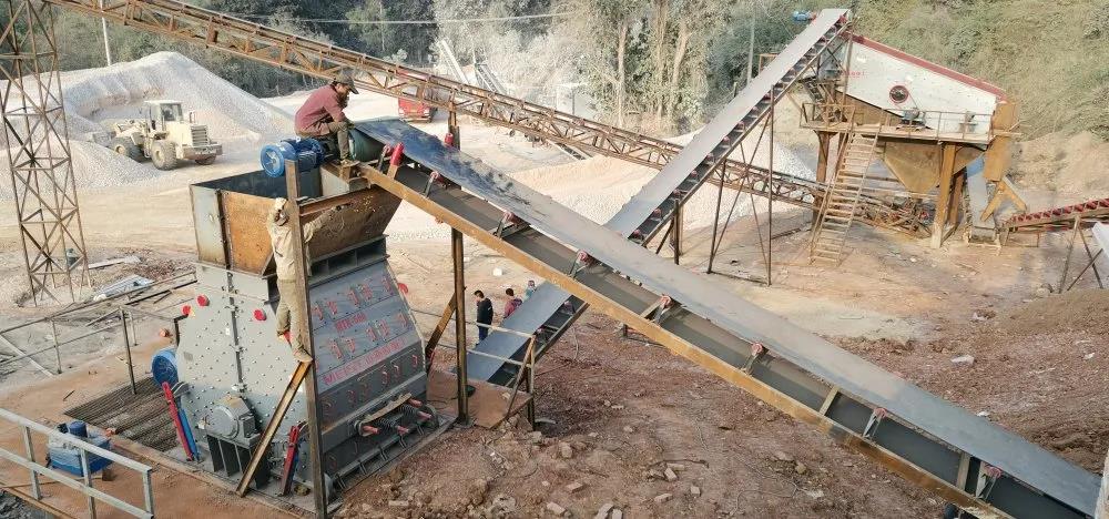 時產(chǎn)150噸機(jī)制砂生產(chǎn)現(xiàn)場